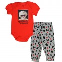 Marilyn Monroe Red Onesie and Grey Pants 2 Piece Set Houston Kids Fashion Clothing Store