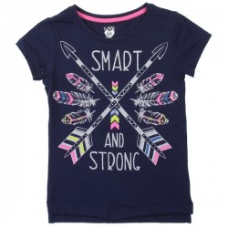 Love @ First Sight Smart and Strong Navy Blue Shirt And Scarf Houston Kids Fashion Clothing Store