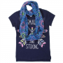 Love @ First Sight Smart and Strong Navy Blue Shirt And Scarf Houston Kids Fashion Clothing Store