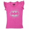 DC Comics Batgirl Silver Bat Signal Pink Shirt With Ruffle Sleeves Free Shipping Houston Kids Fashion Clothing