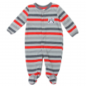 Buster Brown Grey And Red Striped Microfleece Footed Sleeper