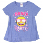 Emoji Dance Party Blue Girls Shirt Houston Kids Fashion Clothing Store