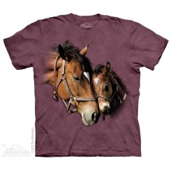 Th Mountain Artwear Two Hearts Horse Girls Shirt Houston Kids Fashion Clothing Store