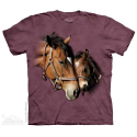 The Mountain Two Hearts Horse Girls Shirt