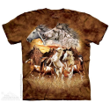 The Mountain Artwear 15 Horses Hidden Image Girls Shirt Houston Kids Fashion Clothing Store