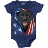 The Mountain Artwear Patriotic Black Lab Pup Baby Onesie