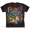 The Mountain Artwear Happy Wolf Short Sleeve Shirt Houston Kids Fashion Clothing Store