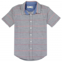 PS From Aeropostale Grey Boys Button Down Shirt With Front Pocket