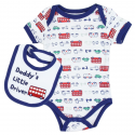 Weeplay Daddy's Little Driver Onesie And Bib