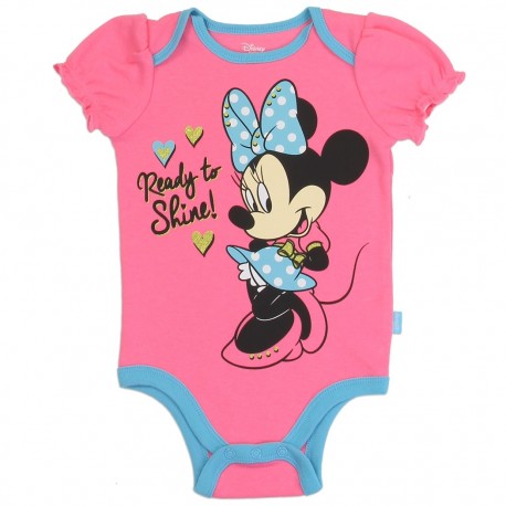 Disney Minnie Mouse Ready To Shine Pink Infant Girls Onesie Houston Kids Fashion Clothing Store