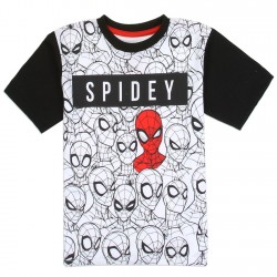 Marvel Comics Spider Man White and Black All Over Boys Shirt Houston Kids Fashion Clothing Store