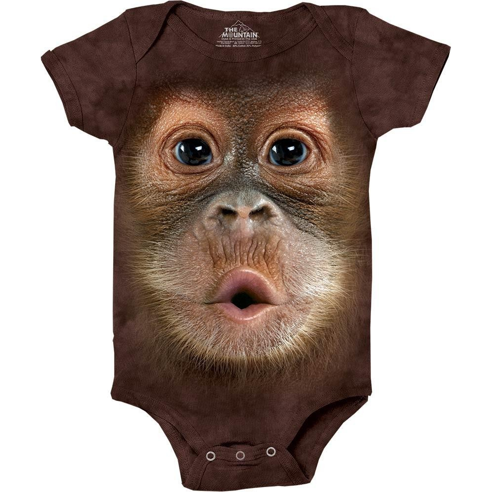 Big Face Baby Orangutan Kids T-Shirt from The Mountain Monkey Childs Sizes NEW