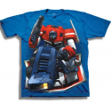 Transformers Optimus Prime Royal Blue Boys Shirt