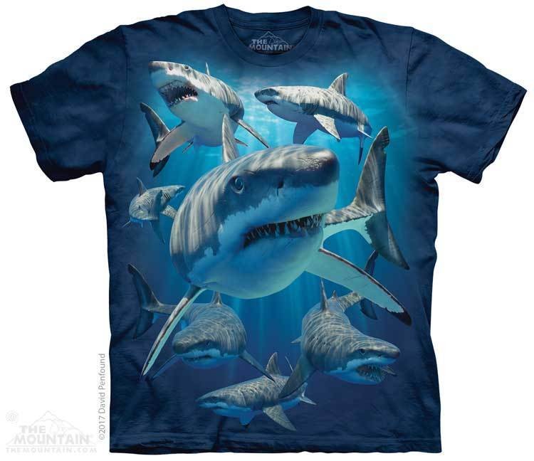 white shark shirt