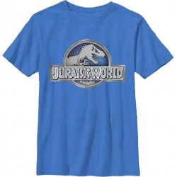 Jurassic World Boys Shirt With Basic Silver Logo Free Shipping Houston Kids Fashion Clotihng Store
