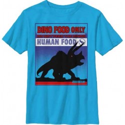 Jurassic World Don't Feed The Dinos Human Food Boys Shirt