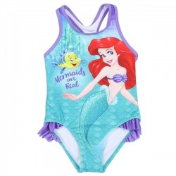 Disney Little Mermaid Ariel And Flounder Toddler Girls One Piece Swimsuit