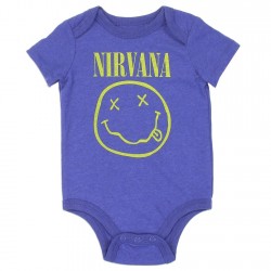 Nirvana Smiley Classic Album Cover Baby Boy Onesie Free Shipping Houston Kids Fashion Clothing 