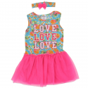 New Chic Love Tropical Print Toddler Dress With Headband