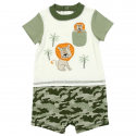 Buster Brown Baby Boys Lion Olive Green Camo Romper Free Shipping Houston Kids Fashion Clothing 