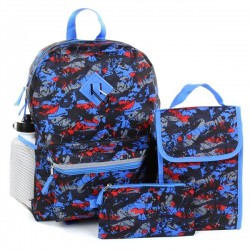 Reboot Black And Blue Paint Splatter 5 Piece School Backpack Set Free Shipping Houston Kids Fashion Clothing