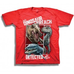 Freeze Apparel Jurassic World Alert Dinosaur Breach Detected Boys Shirt Free Shipping Houston Kids Fashion Clothing