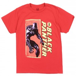 Marvel Comics The Black Panther Red Boys Shirt Free Shipping Houston Kids Fashion Clothing 