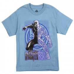 Marvel Comics The Black Panther Blue Boys Shirt Free Shipping Houston Kids Fashion Clothing