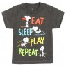 Peanuts Snoopy Eat Sleep Play And Repeat Toddler Boys Shirt