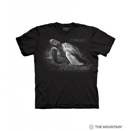 The Mountain Endangered Species Collection Sea Turtle Littering Kills Kids T Shirt Free Shipping