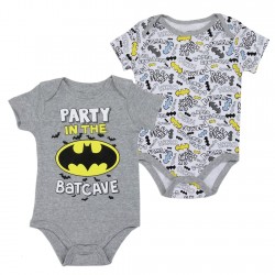 DC Comics Batman Party In The Batcave Baby Boys Onesie Set DC Comics Superhero Clothing Free Shipping