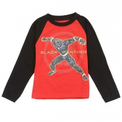 Marvel Comics The Black Panther Red Long Sleeve Toddler Boys Shirt Free Shipping Houston Kids Fashion Clothing Store