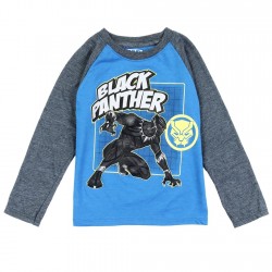 Marvel Comics The Black Panther Blue Long Sleeve Toddler Boys Shirt Free Shipping Houston Kids Fashion Clothing Store