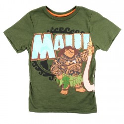 Disney Moana Maui With His Hook Olive Green Boys Shirt Free Shipping Houston Kids Fashion Clothing Store