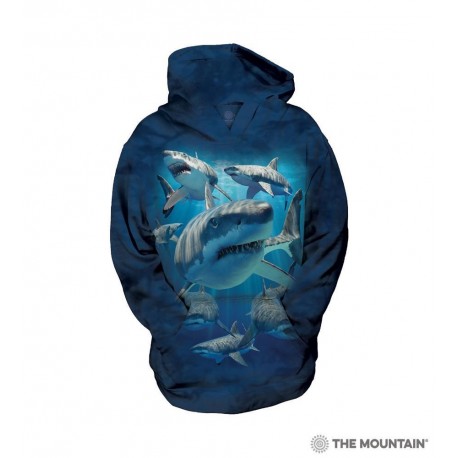 The Mountain Artwear Great White Sharks Pullover Hoodie Sweatshirt Free Shipping Houston Kids Fashion Clothing Store