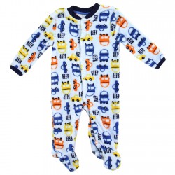 Baby Boys Clothes Weeplay Baby Boys Cars Microfleece Footed Sleeper Houston Kids Fashion Clothing 