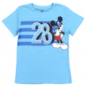 Disney Mickey Mouse 28 Blue Striped Toddler Boys Shirt