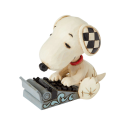 Jim Shore Peanuts Snoopy Figurine Typing On His Typewriter