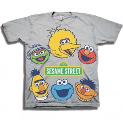 Freeze Apparel Sesame Street Toddler Boys Shirt With Big Bird Cookie Monster Elmo Oscar The Grouch Bert And Ernie 