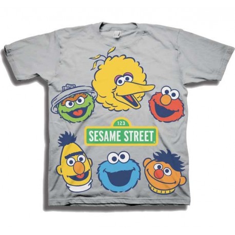 Freeze Apparel Sesame Street Toddler Boys Shirt With Big Bird Cookie Monster Elmo Oscar The Grouch Bert And Ernie 