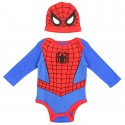 Marvel Comics Spider Man Long Sleeve Baby Boys Onesie And Hat Set Free Shipping Houston Kids Fashion Clothing Store