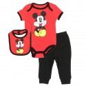 Disney Mickey Mouse Baby Boys Red Pants And Bib Set