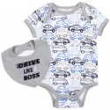 Bloomin Baby Drive Like A Boss Baby Boys 2 Piece Onesie Set Free Shipping Houston Kids Fashion Clothing Store