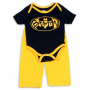 Batman Baby Clothes Batman Black Onesie And Yellow Pants Free Shipping Houston Kids Fashion Clothing Store