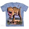 The Mountain Striped T Rex Short Sleeve Youth Shirt
