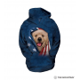 The Mountain Artwear Patriotic Golden Pup Pullover Hoodie Sweatshirt Free Shipping Houston Kids Fashion Clothing Store