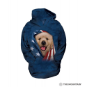 The Mountain Artwear Patriotic Golden Pup Pullover Hoodie Sweatshirt Free Shipping Houston Kids Fashion Clothing Store