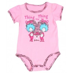 Dr Seuss Thing One and Thing Two Pink Onesie Free Shipping Houston Kids Fashion Clothing Store
