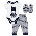 DC Comics Batman Born To Be Like Batman 3 Piece Baby Boys Pants Set