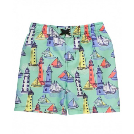 RuggedButts LIght The Way Swim Trunks With Sailboats Free Shipping